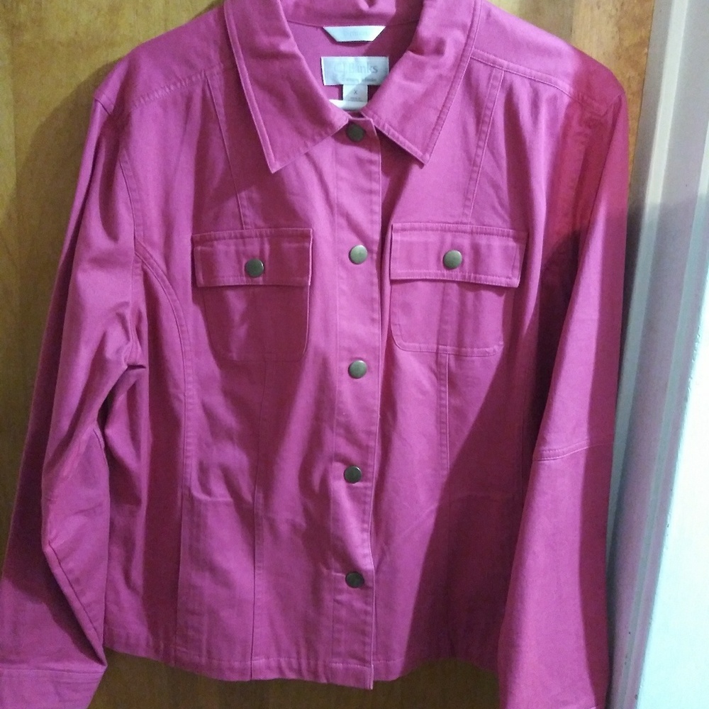 1X CJ Banks pink blazer/jacket